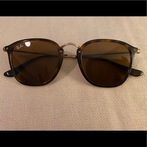 Ray-Bans RB2448N tortoise, gold sunglasses